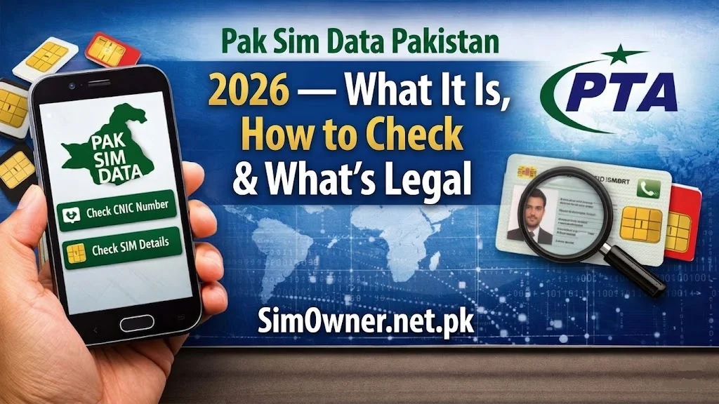 Pak Sim Data Pakistan 2026 — What It Is, How to Check & What's Legal